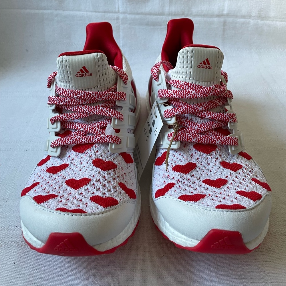 Adidas Ultra Boost 1.0 Valentine’s Day Hearts White Red Womens Size 8.5 JR5845 - Picture 3 of 10